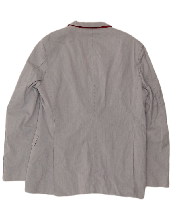 Tommy Hilfiger Mens 2 Button Blazer Jacket IT 50 Large Grey Pinstripe