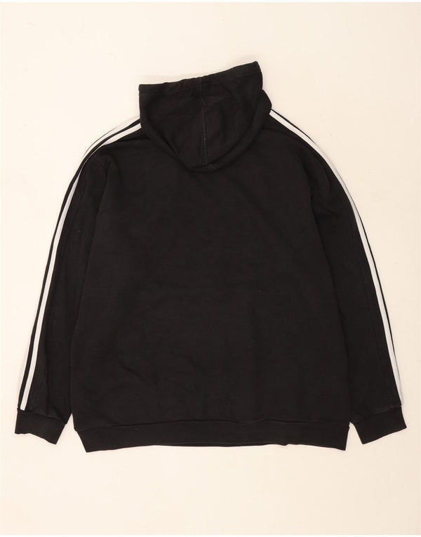 Adidas Mens Hoodie Jumper 2XL Black Cotton