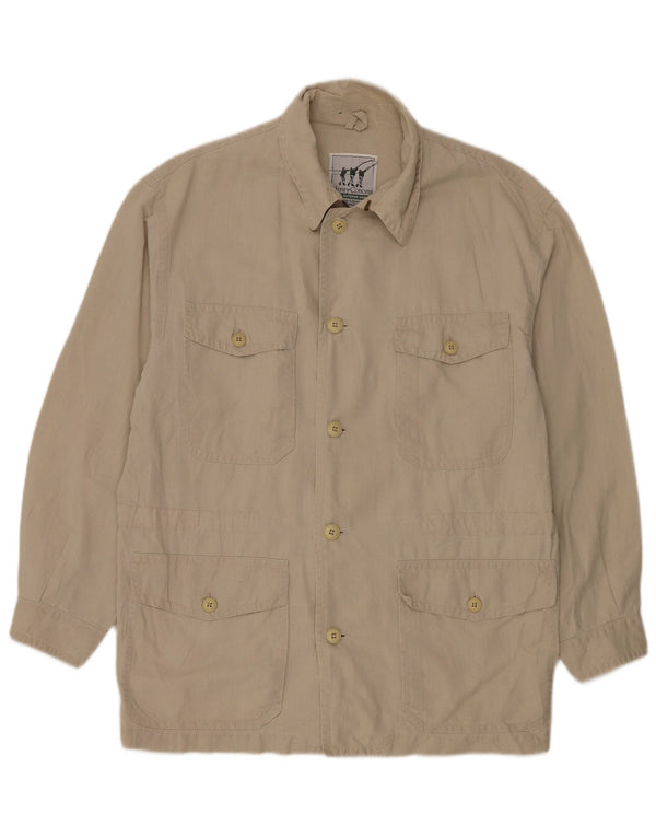 Henry Cottons Mens Utility Jacket UK 46 3XL Beige