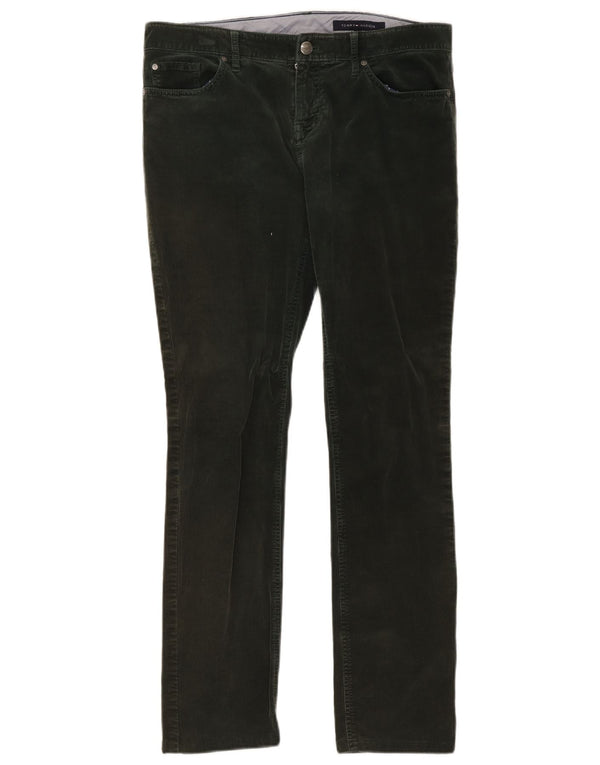 Tommy Hilfiger Womens Slim Corduroy Trousers US 10 Large W36 L30 Khaki