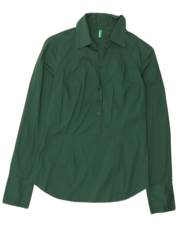 Benetton Womens Pullover Shirt UK 12 Medium Green