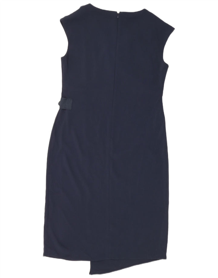 Marks & Spencer Womens Autograph Sheath Dress UK 14 Large Navy Blue