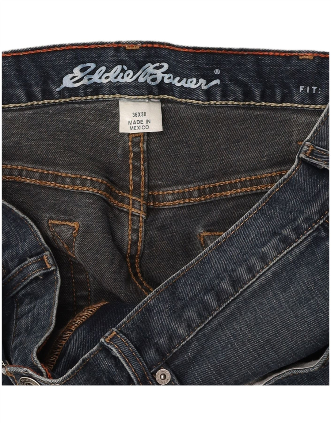 EDDIE BAUER Mens Straight Jeans W36 L30 Blue