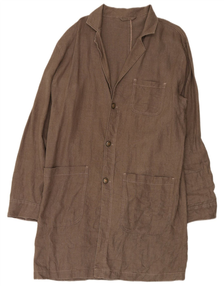 Zara Mens Longline 3 Button Blazer Jacket UK 40 Large Brown