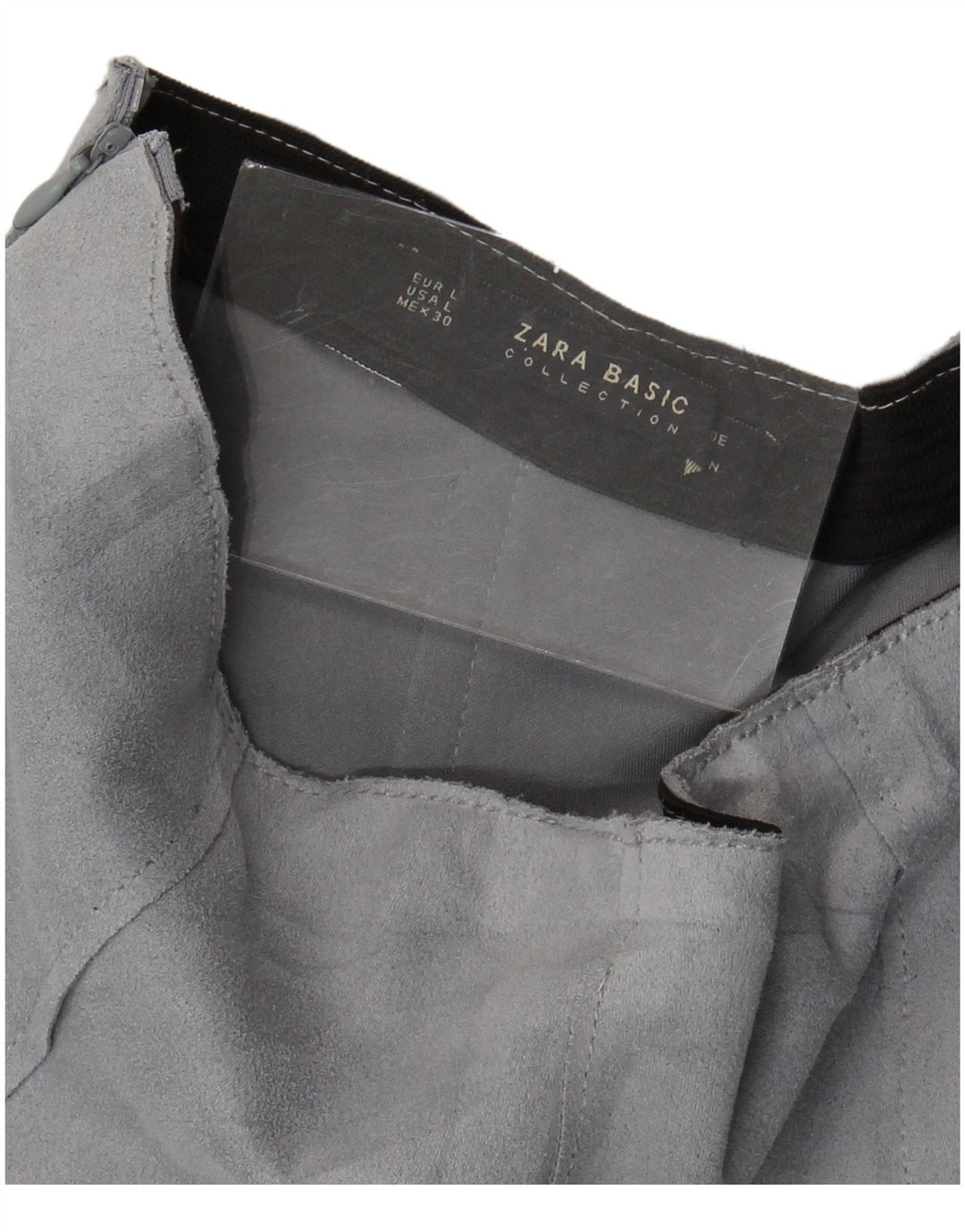 Zara Womens Suede Skirt Large W30  Blue