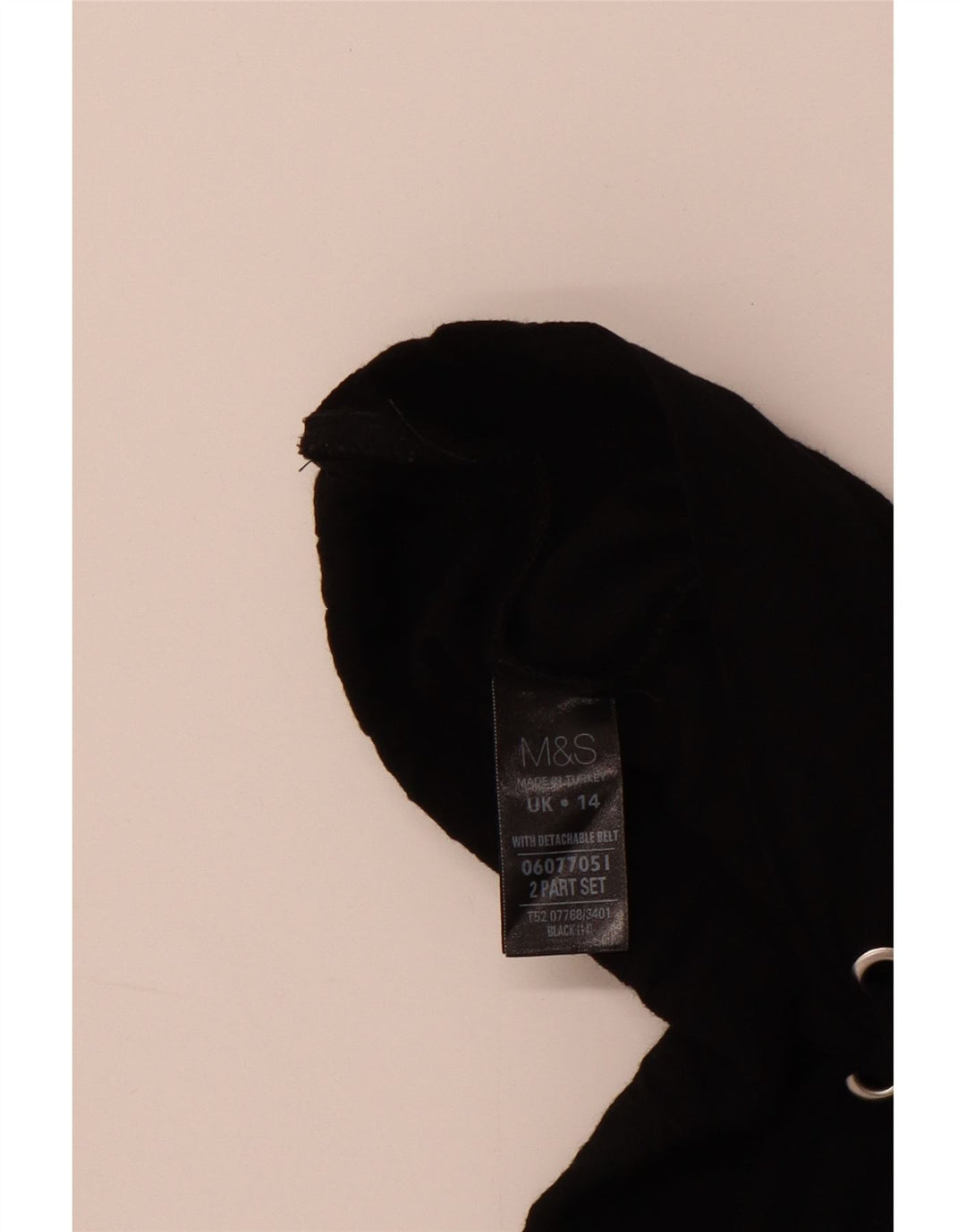 Marks & Spencer Womens Wide Leg Trousers UK 14 Large W32 L29 Black Viscose