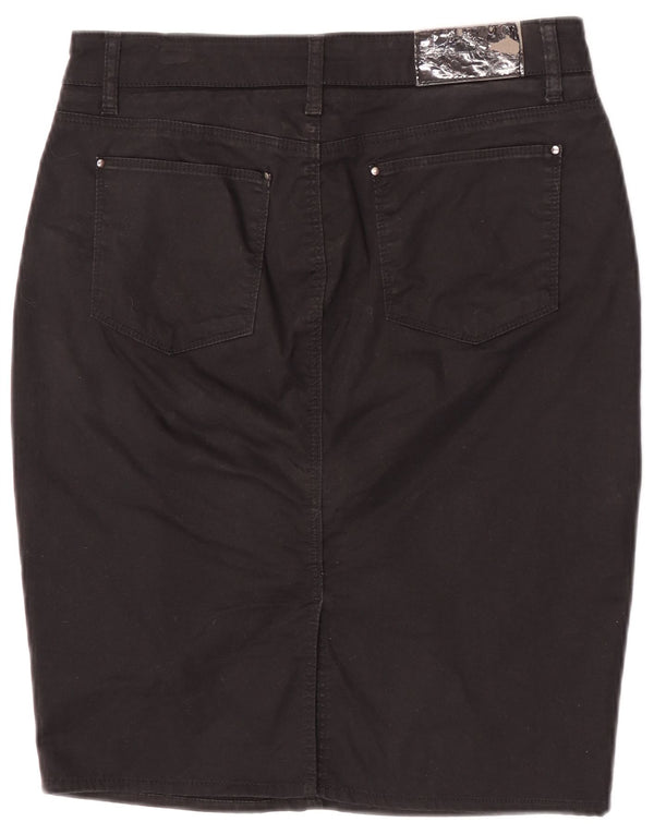 Zara Womens Pencil Skirt EU 40 Medium W30 Black Cotton