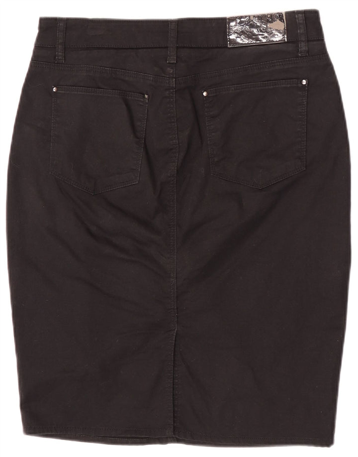 Zara Womens Pencil Skirt EU 40 Medium W30 Black Cotton