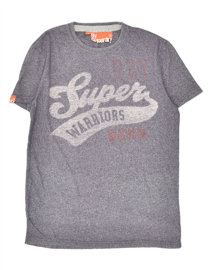 SUPERDRY Mens Graphic T-Shirt Top Small Grey Flecked Cotton | Vintage Superdry | Thrift | Second-Hand Superdry | Used Clothing | Messina Hembry 