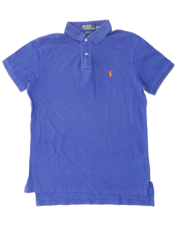 Polo Ralph Lauren Mens Custom Fit Polo Shirt Medium Blue Cotton