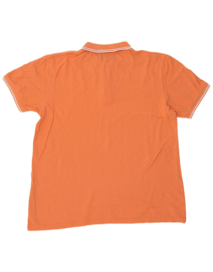 KAPPA Mens Polo Shirt Large Orange Cotton