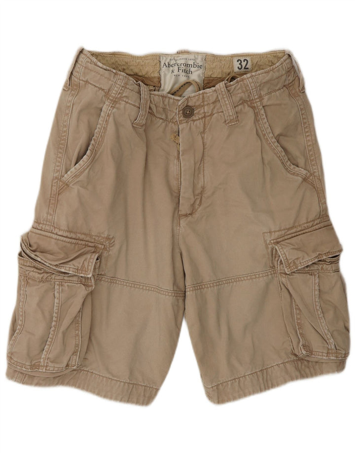 Abercrombie & Fitch Mens Cargo Shorts W32 Medium  Beige Cotton