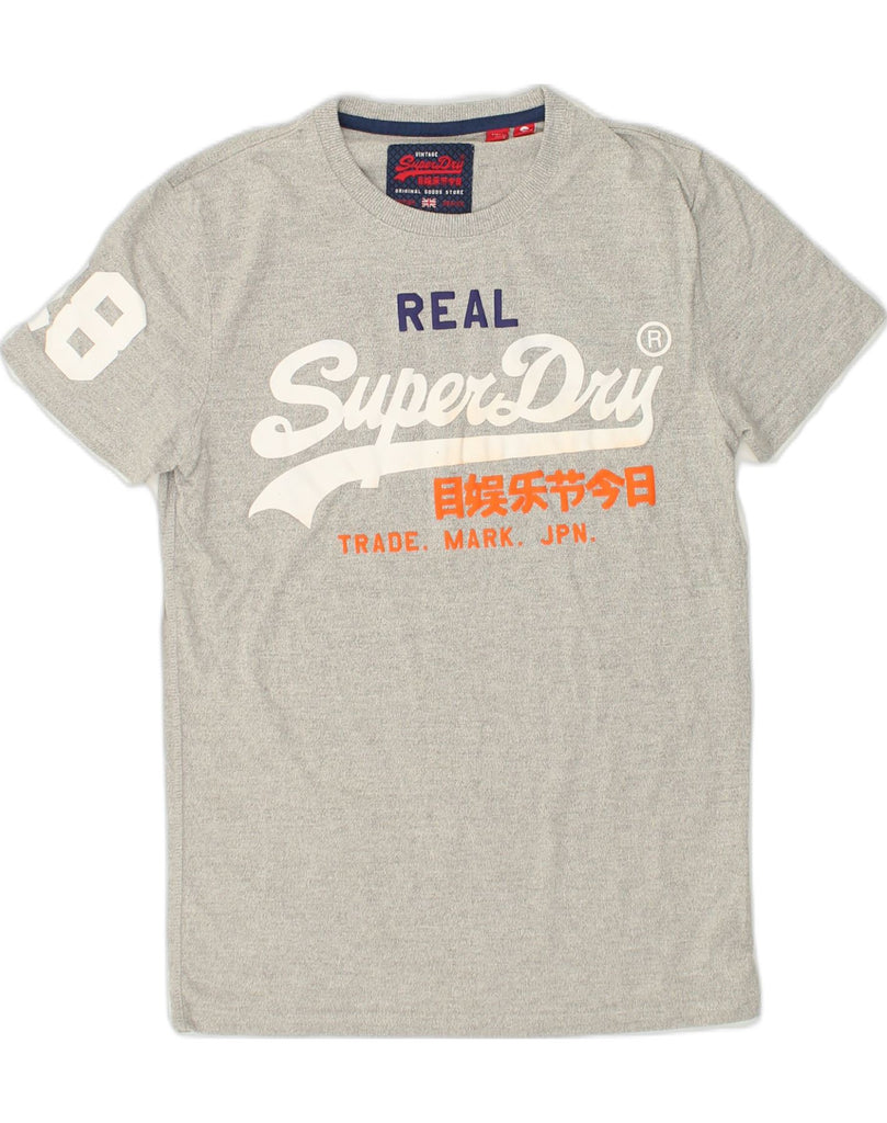 SUPERDRY Mens Graphic T-Shirt Top Small Grey Cotton | Vintage Superdry | Thrift | Second-Hand Superdry | Used Clothing | Messina Hembry 