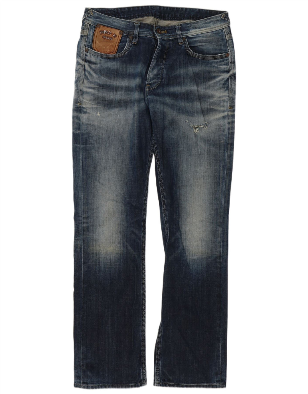 PEPE Jeans Mens Bootcut W34 L34 Blue Cotton