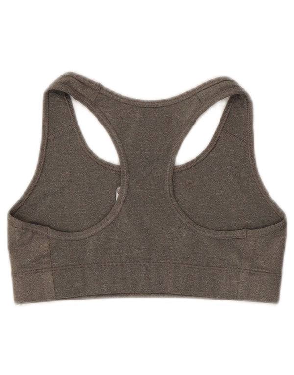 Nike Womens Dri Fit Sport Bra Top XS Grey Polyester