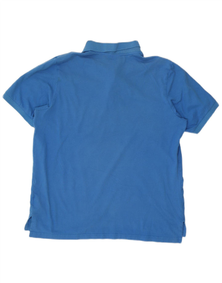 Adidas Mens Graphic Polo Shirt XL Blue Cotton