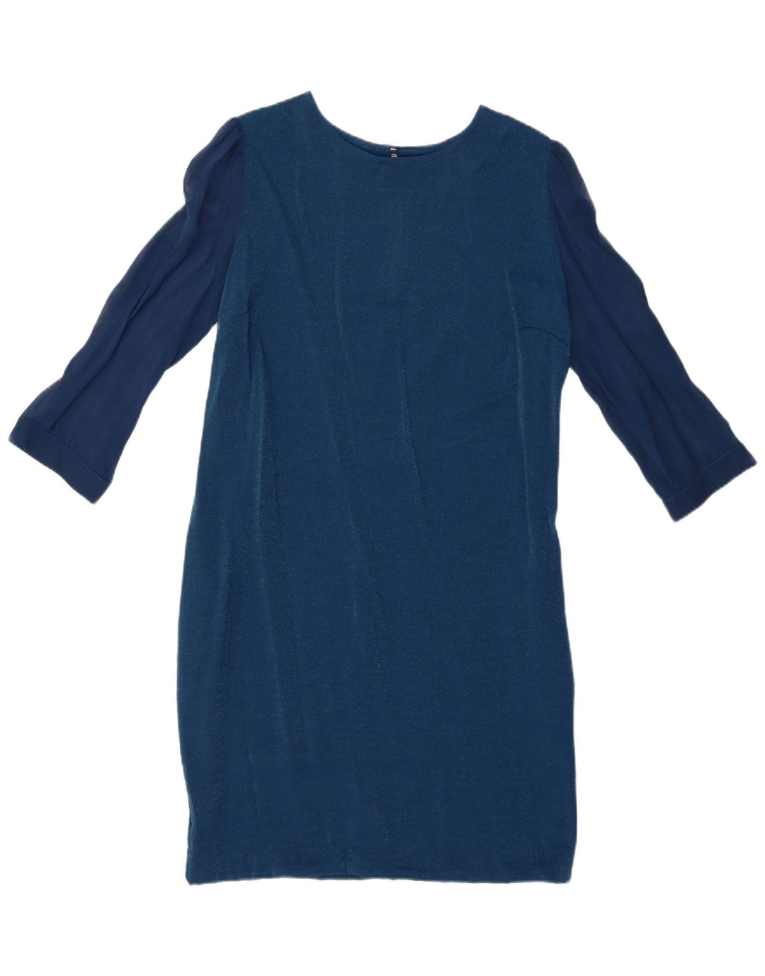 SIMONA BARBIERI Womens Twin-Set 3/4 Sleeve Sheath Dress UK 14 Medium Blue