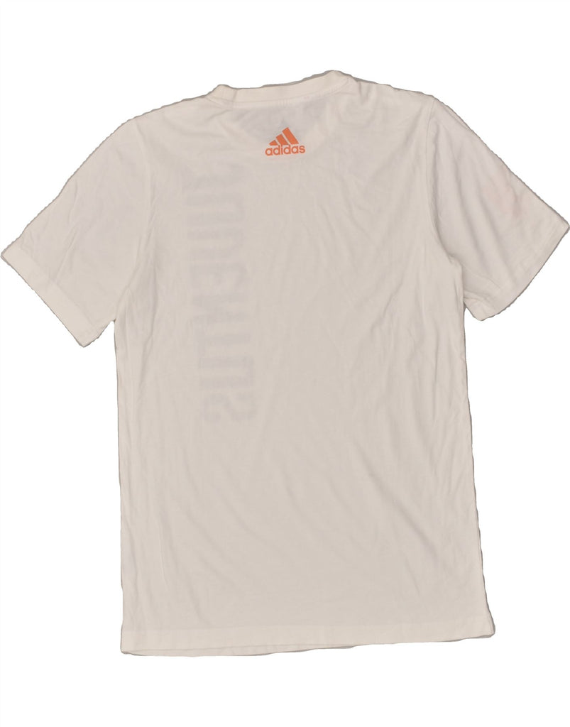 ADIDAS Boys Graphic T-Shirt Top 15-16 Years XL White Cotton | Vintage Adidas | Thrift | Second-Hand Adidas | Used Clothing | Messina Hembry 