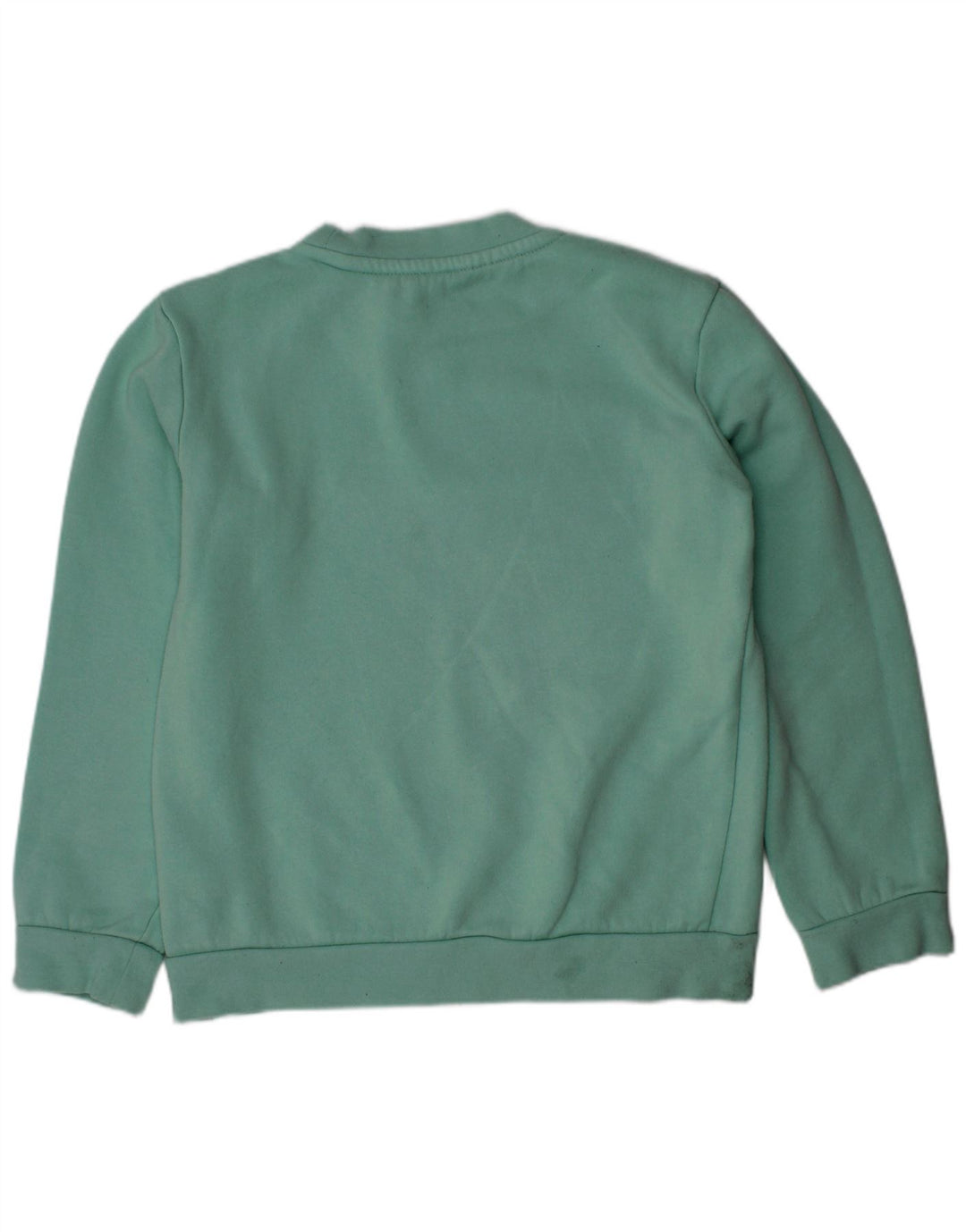 Adidas Boys Sweatshirt Jumper 7-8 Years Green Cotton