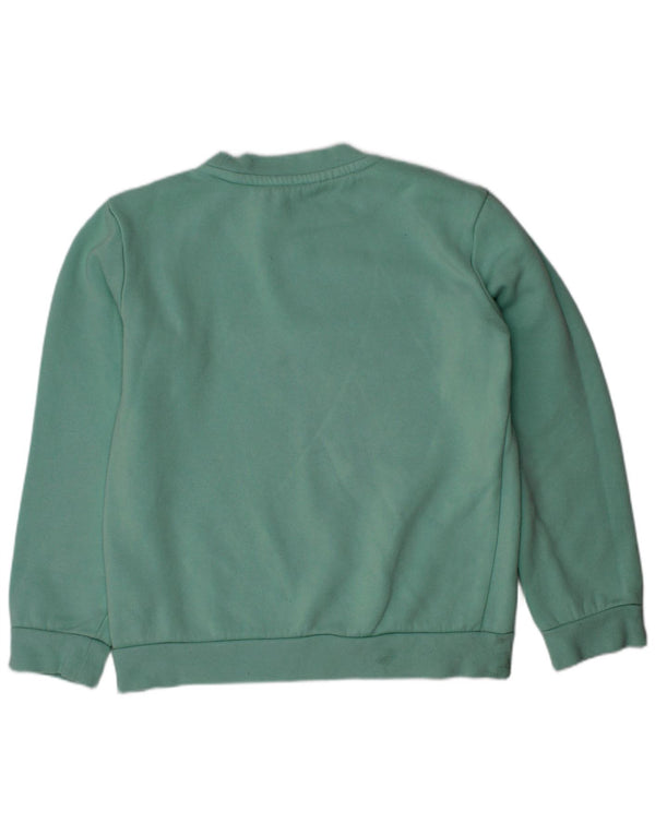 Adidas Boys Sweatshirt Jumper 7-8 Years Green Cotton