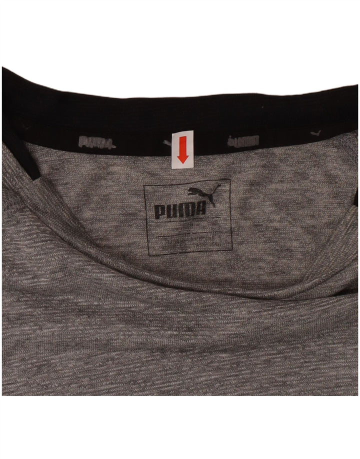 Puma Mens T-Shirt Large Grey Polyester
