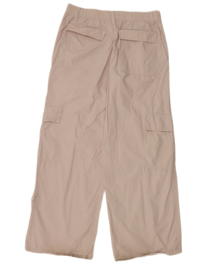 Zara Womens Wide Leg Cargo Trousers Large W30 L30 Grey