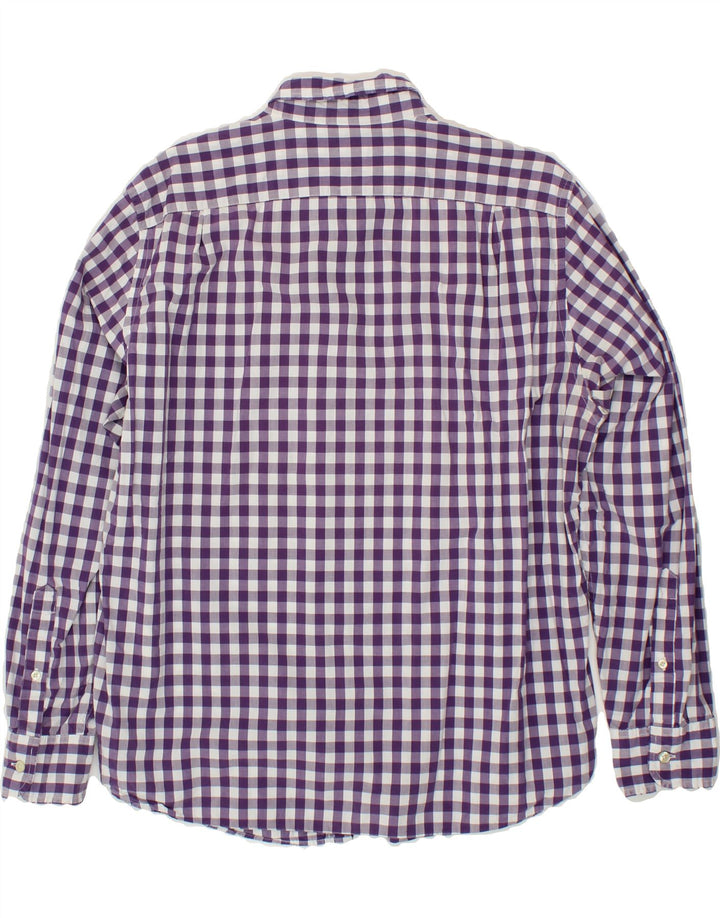 J. CREW Mens Shirt Large Purple Gingham Cotton Vintage J. Crew and Second-Hand J. Crew from Messina Hembry 