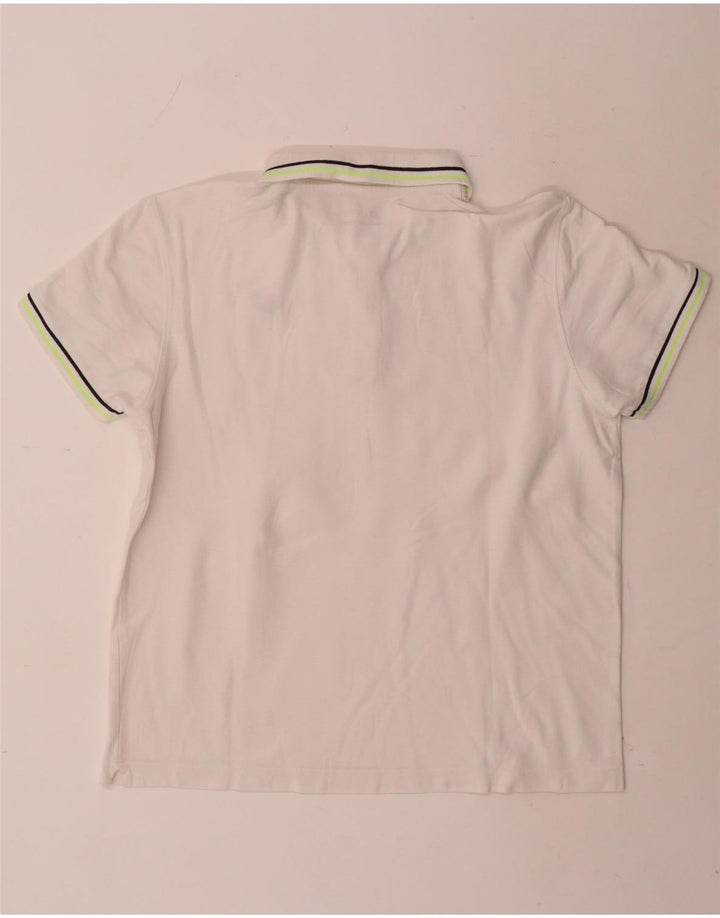 Lotto Mens Polo Shirt Medium White Striped