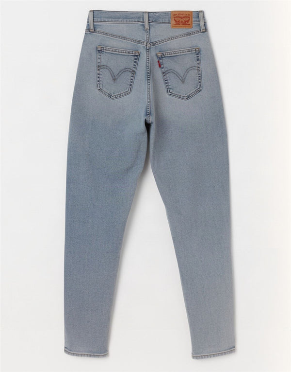 Levi's Womens Mom Distressed High Waist Jeans W28 L29 Blue Cotton