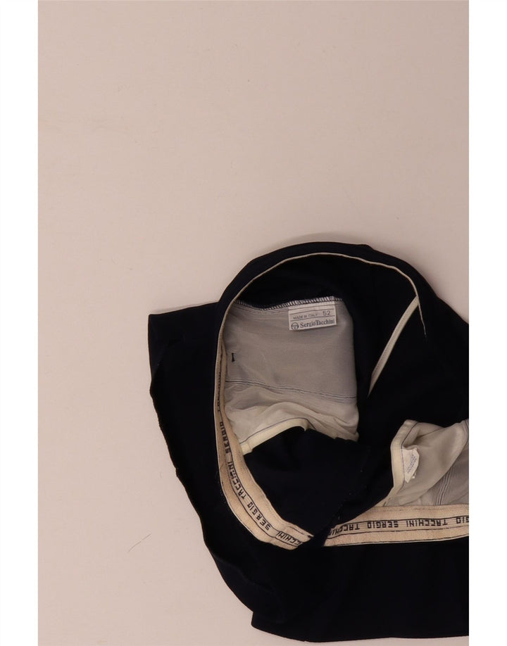 SERGIO TACCHINI Mens Chino Shorts IT 52 XL W34 Navy Blue Polyester