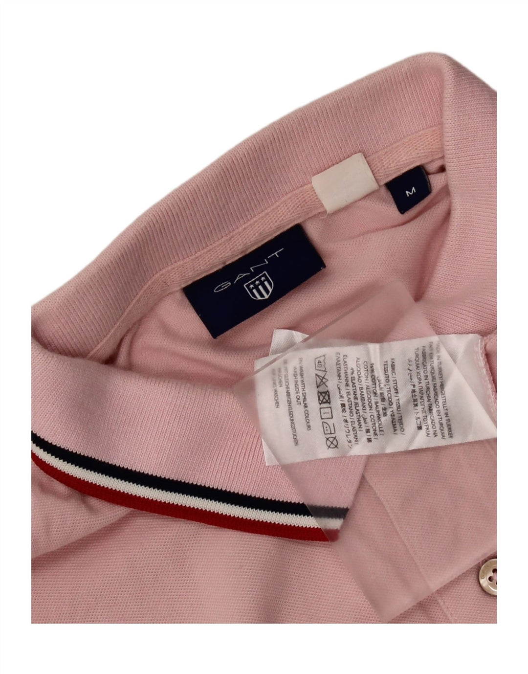 GANT Mens Polo Shirt Medium Pink Cotton