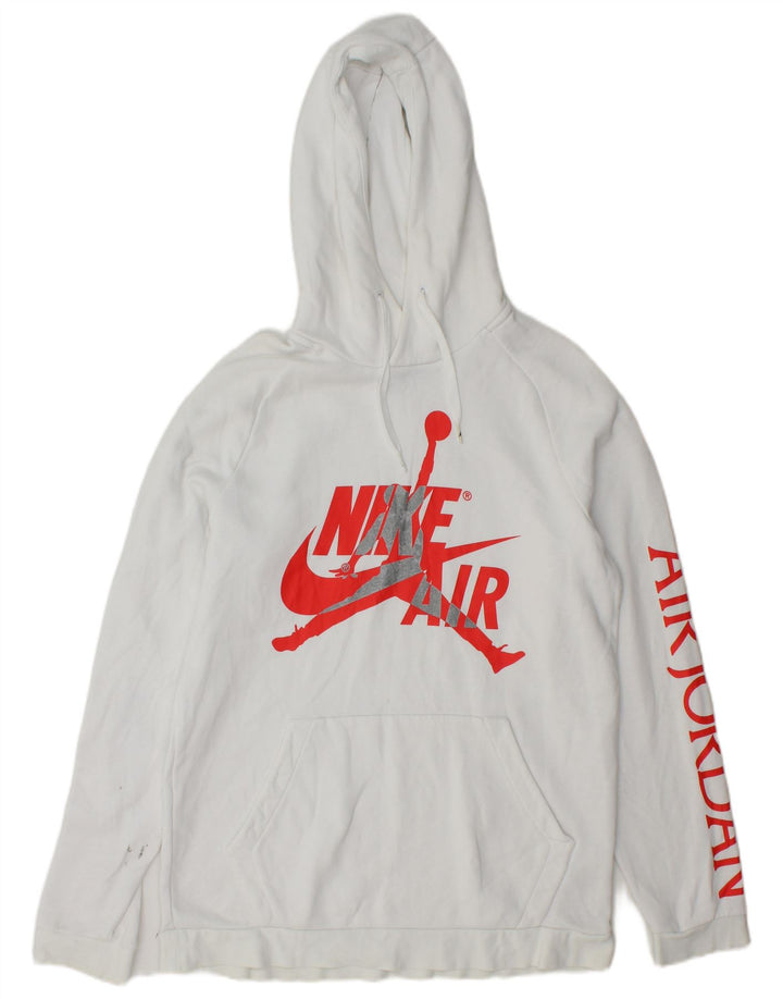Jordan Mens Graphic Hoodie Jumper Medium White Cotton