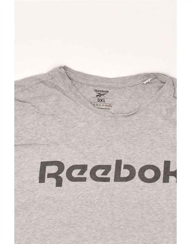 REEBOK Mens Graphic T-Shirt Top 3XL Grey | Vintage Reebok | Thrift | Second-Hand Reebok | Used Clothing | Messina Hembry 