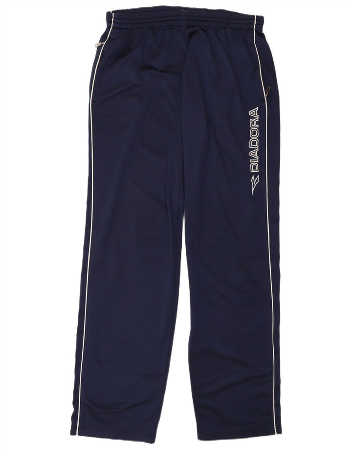 DIADORA Boys Tracksuit Trousers 11-12 Years XL Navy Blue Polyester