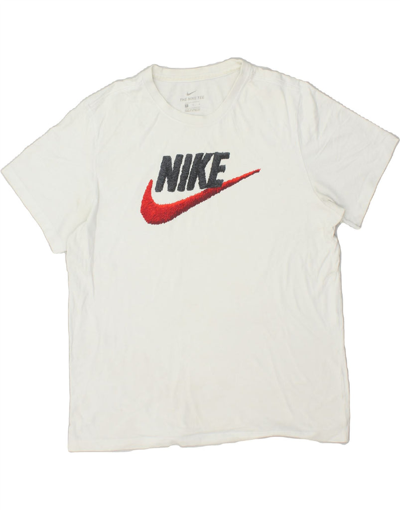 NIKE Mens Graphic T-Shirt Top Large White Cotton | Vintage Nike | Thrift | Second-Hand Nike | Used Clothing | Messina Hembry 