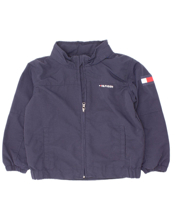 Tommy Hilfiger Boys Graphic Bomber Jacket 3-4 Years Navy Blue Polyester