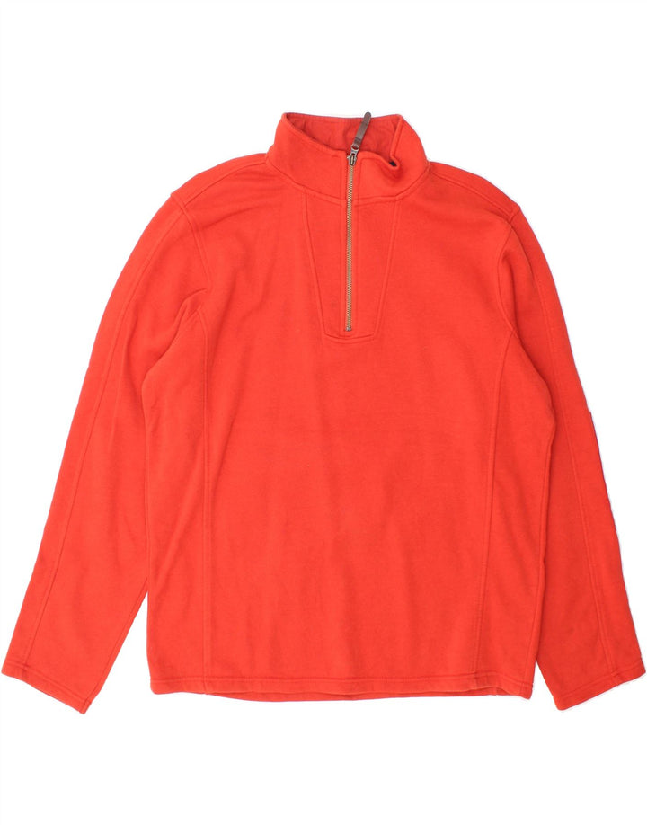 MOUNTAIN WAREHOUSE Mens Zip Neck Sweatshirt Jumper Medium Orange Cotton Vintage Mountain Warehouse and Second-Hand Mountain Warehouse from Messina Hembry 
