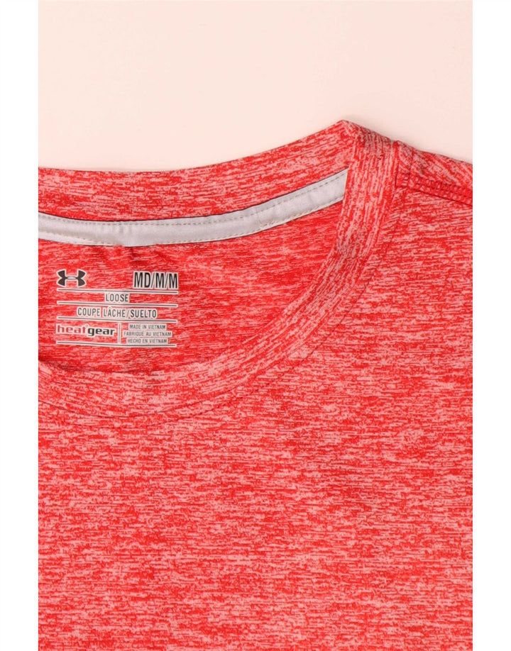 Under Armour Mens T-Shirt Top Medium Red Flecked