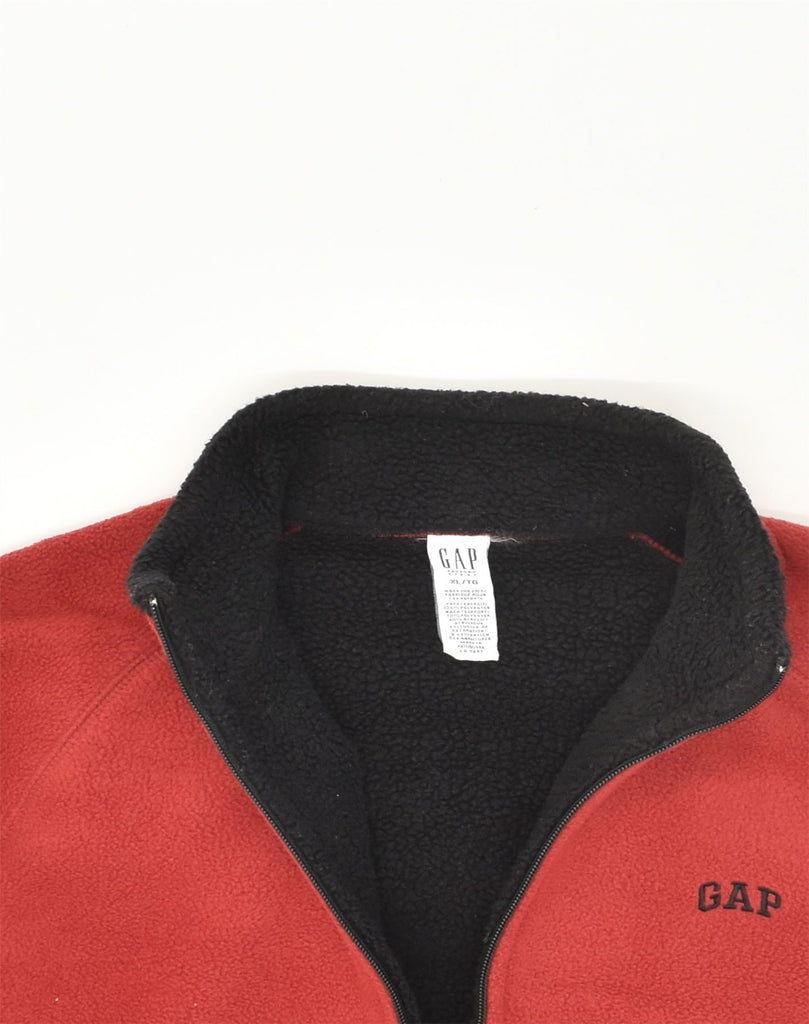 GAP Womens Fleece Jacket UK 18 XL Red Polyester | Vintage Gap | Thrift | Second-Hand Gap | Used Clothing | Messina Hembry 