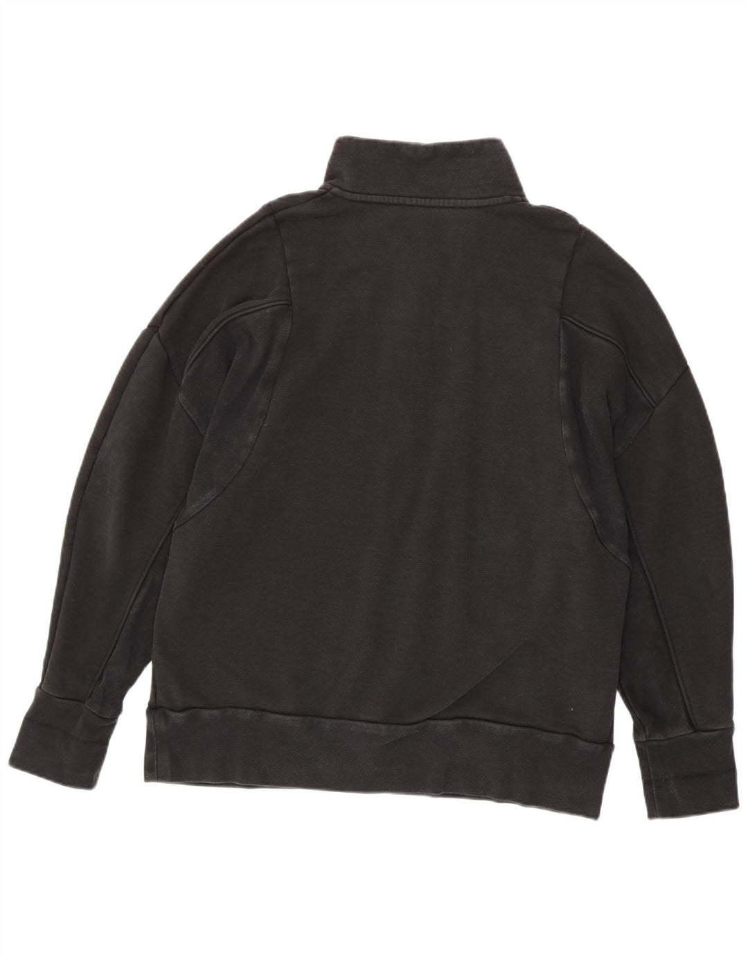 Adidas Mens Zip Neck Sweatshirt Jumper Large Black Cotton