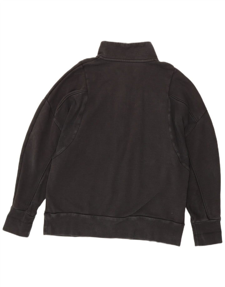 Adidas Mens Zip Neck Sweatshirt Jumper Large Black Cotton