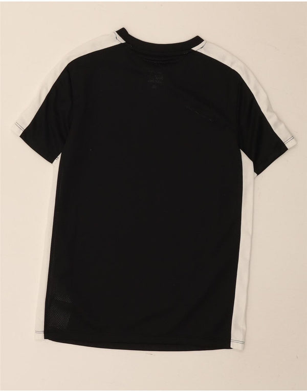 Nike Boys Dri Fit T-Shirt Top 10-11 Years Medium Black Colourblock