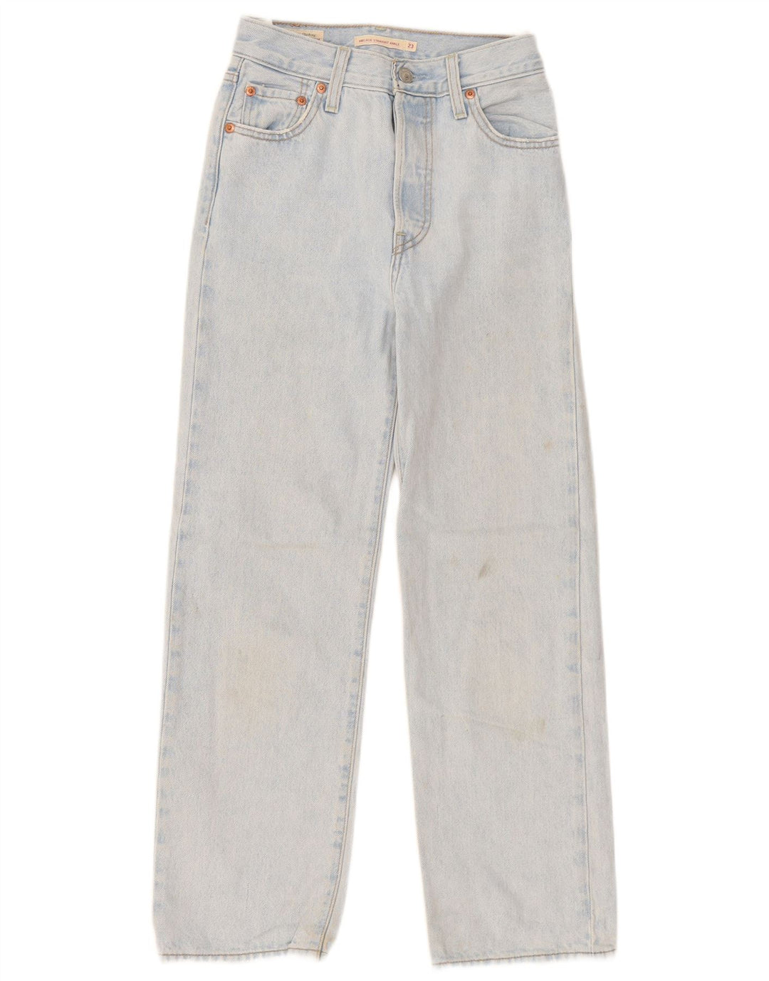 Levi's Womens Ribcage Straight Jeans W23 L27 Blue Cotton