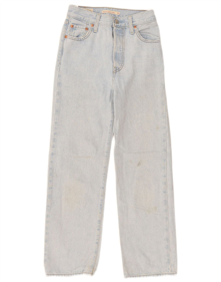 Levi's Womens Ribcage Straight Jeans W23 L27 Blue Cotton