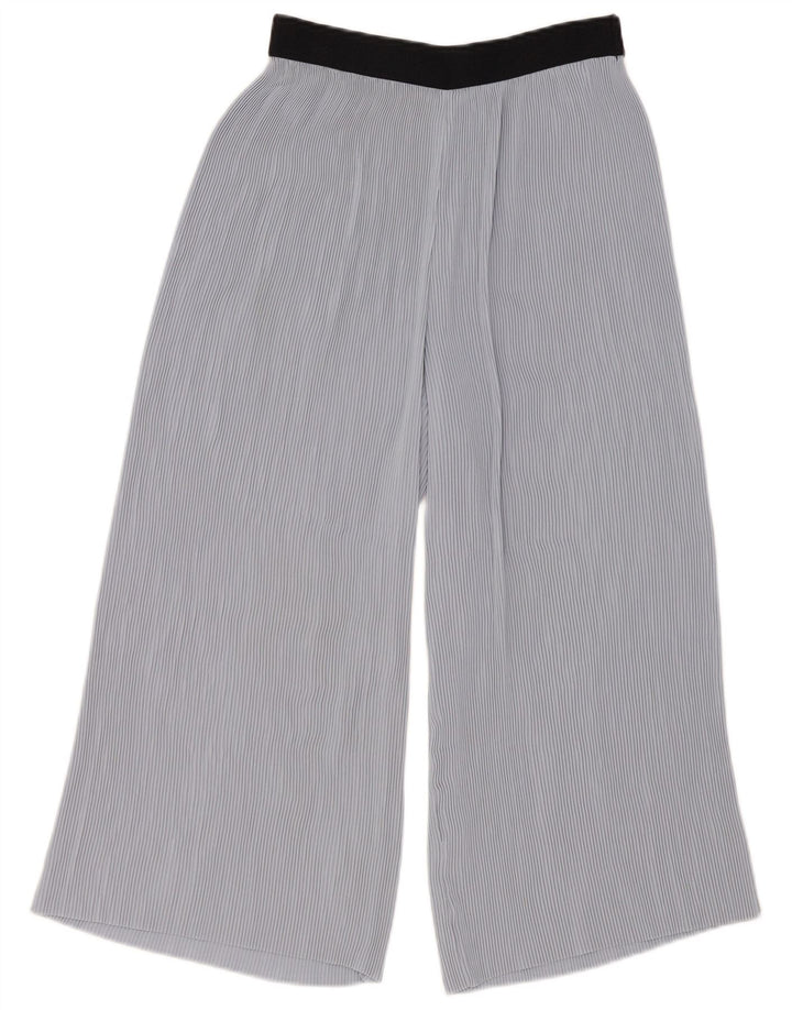 Zara Womens Cullotes Capri Trousers Small W26 L22 Blue Polyester