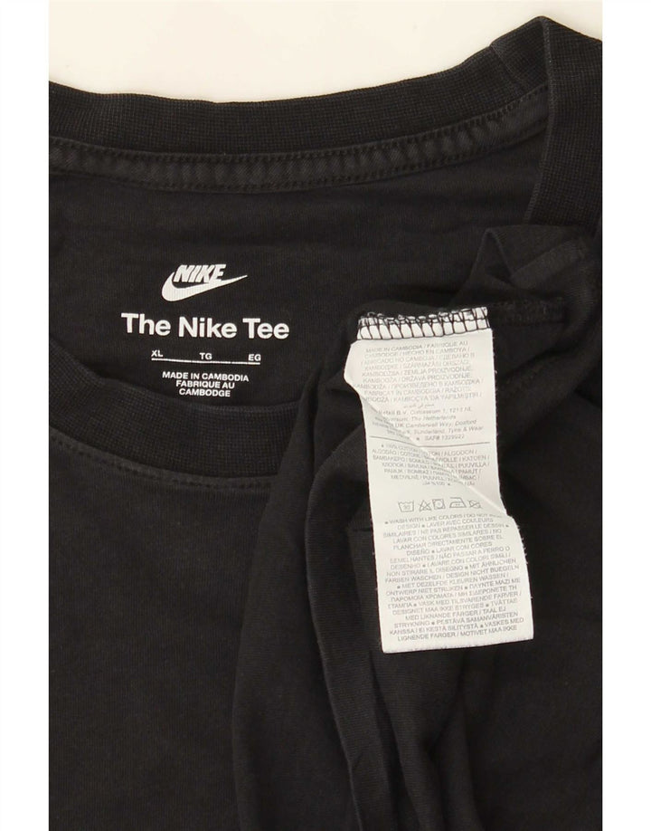 Nike Mens T-Shirt Top XL Black Cotton