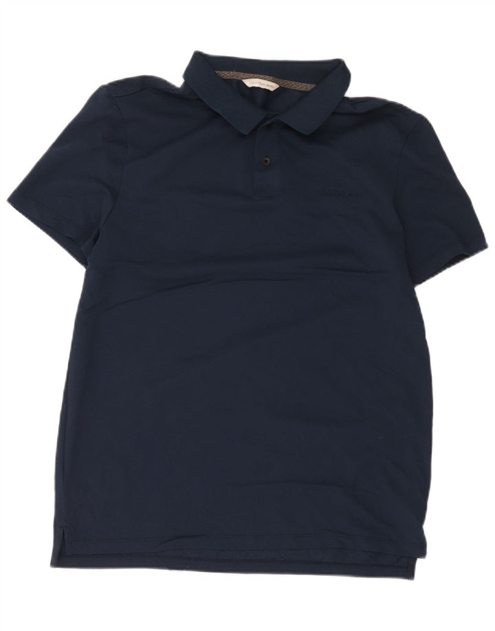 Calvin Klein Jeans Mens Polo Shirt Medium Navy Blue Cotton