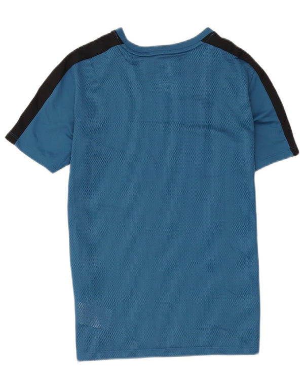Nike Boys Dri Fit T-Shirt Top 13-14 Years XL Blue Colourblock Polyester