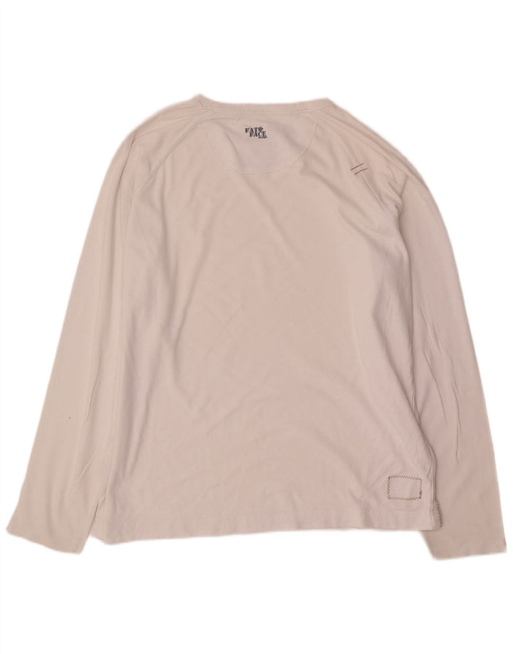 Fat Face Mens Top Long Sleeve Large White Cotton