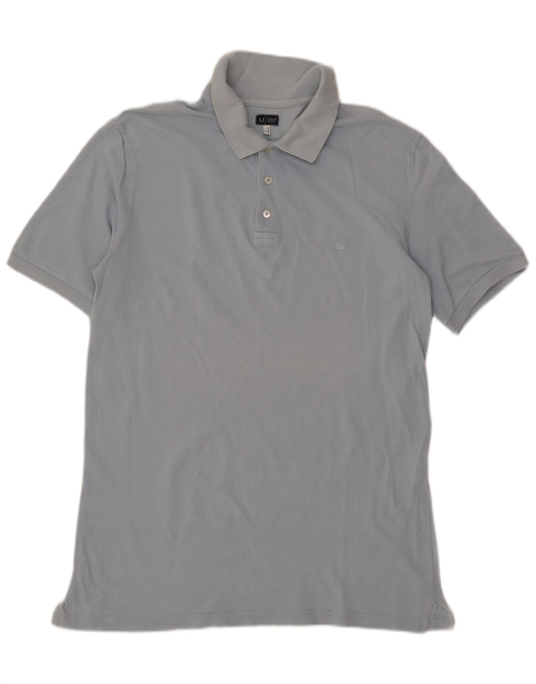 Armani Mens Polo Shirt Large Blue Cotton